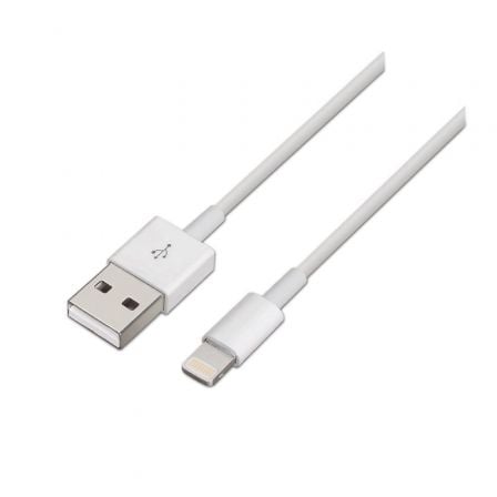Cable USB 2.0 Lightning Aisens A102-0035/ USB Macho - Lightning Macho/ Hasta 2.5W/ 60Mbps/ 1m/ Blanco Cable USB 2.0 Lightning Aisens A102-0035/ USB Macho - Lightning Macho/ Hasta 2.5W/ 60Mbps/ 1m/ Blanco