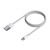 Cable USB 2.0 Lightning Aisens A102-0542/ USB Macho - Lightning Macho/ Hasta 2.5W/ 60Mbps/ 50cm/ Blanco