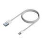 Cable USB 2.0 Lightning Aisens A102-0542/ USB Macho - Lightning Macho/ Hasta 2.5W/ 60Mbps/ 50cm/ Blanco