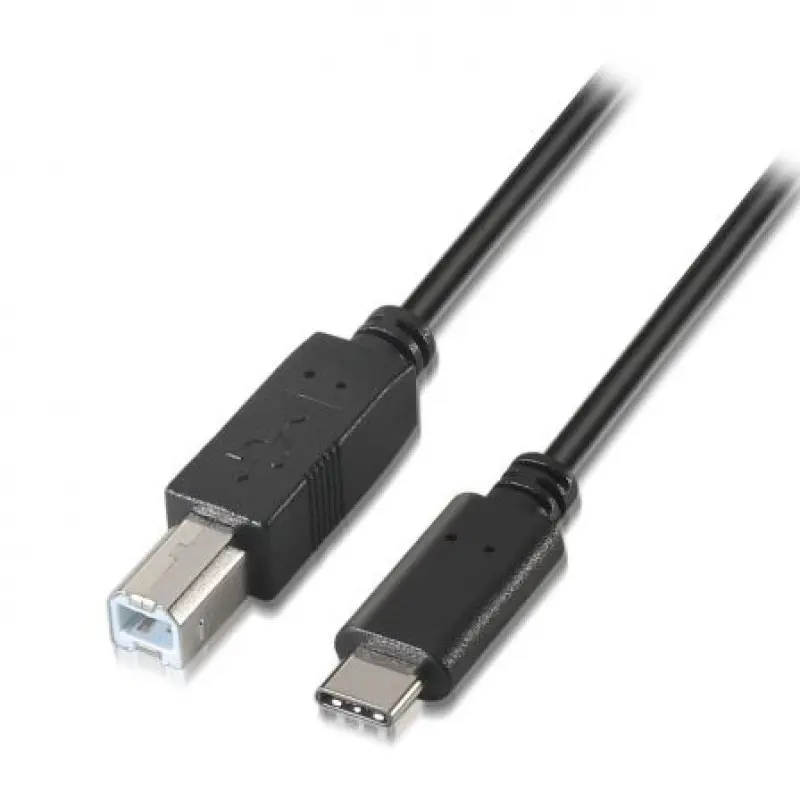 Cable USB 2.0 Impresora Aisens A107-0053/ USB Tipo-C Macho - USB Tipo-B Macho/ Hasta 9W/ 625Mbps/ 1m/ Negro Cable USB 2.0 Impresora Aisens A107-0053/ USB Tipo-C Macho - USB Tipo-B Macho/ Hasta 9W/ 625Mbps/ 1m/ Negro