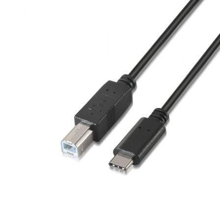 Cable USB 2.0 Impresora Aisens A107-0054/ USB Tipo-C Macho - USB Tipo-B Macho/ Hasta 9W/ 625Mbps/ 2m/ Negro Cable USB 2.0 Impresora Aisens A107-0054/ USB Tipo-C Macho - USB Tipo-B Macho/ Hasta 9W/ 625Mbps/ 2m/ Negro