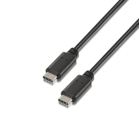 Cable USB 2.0 Tipo-C Aisens A107-0055/ USB Tipo-C Macho - USB Tipo-C Macho/ Hasta 9W/ 625Mbps/ 50cm/ Negro Cable USB 2.0 Tipo-C Aisens A107-0055/ USB Tipo-C Macho - USB Tipo-C Macho/ Hasta 9W/ 625Mbps/ 50cm/ Negro
