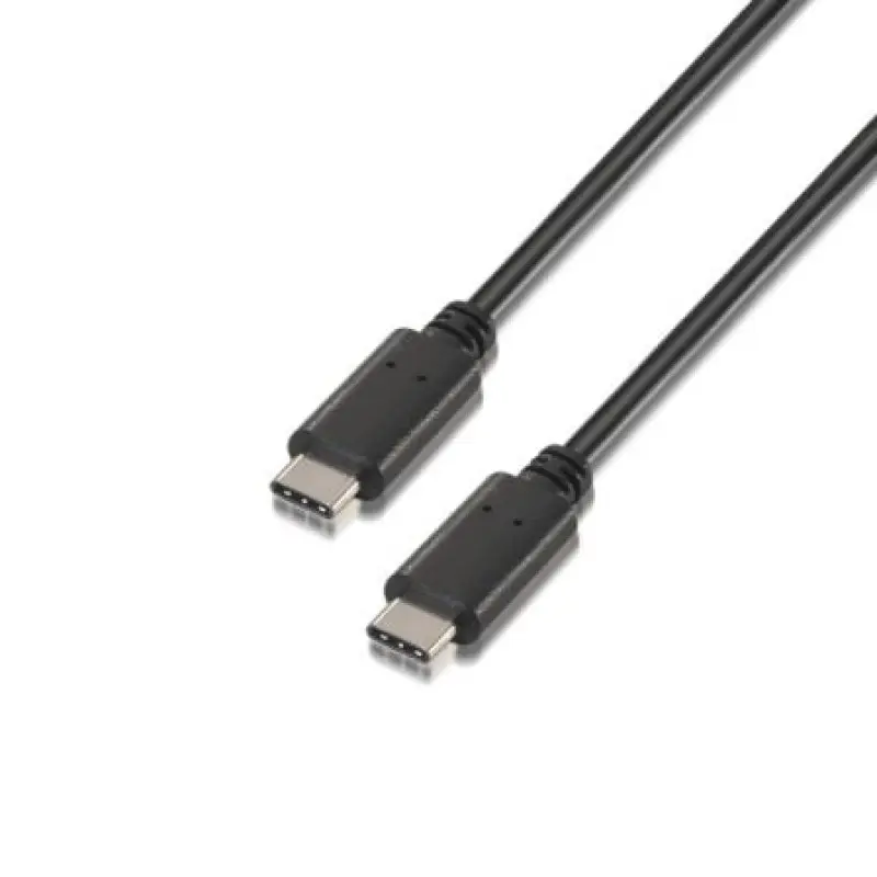 Cable USB 2.0 Tipo-C Aisens A107-0057/ USB Tipo-C Macho - USB Tipo-C Macho/ Hasta 9W/ 625Mbps/ 2m/ Negro Cable USB 2.0 Tipo-C Aisens A107-0057/ USB Tipo-C Macho - USB Tipo-C Macho/ Hasta 9W/ 625Mbps/ 2m/ Negro