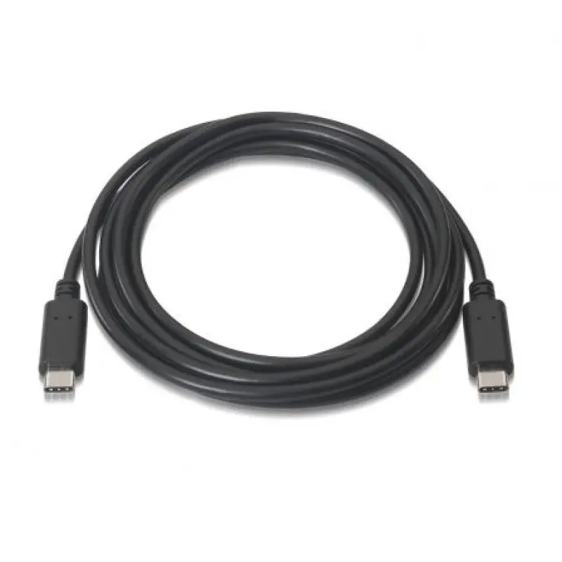 Cable USB 2.0 Tipo-C Aisens A107-0057/ USB Tipo-C Macho - USB Tipo-C Macho/ Hasta 9W/ 625Mbps/ 2m/ Negro Cable USB 2.0 Tipo-C Aisens A107-0057/ USB Tipo-C Macho - USB Tipo-C Macho/ Hasta 9W/ 625Mbps/ 2m/ Negro