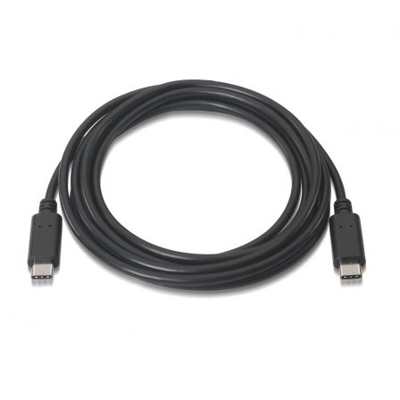 Cable USB 2.0 Tipo-C Aisens A107-0058/ USB Tipo-C Macho - USB Tipo-C Macho/ Hasta 9W/ 625Mbps/ 3m/ Negro Cable USB 2.0 Tipo-C Aisens A107-0058/ USB Tipo-C Macho - USB Tipo-C Macho/ Hasta 9W/ 625Mbps/ 3m/ Negro