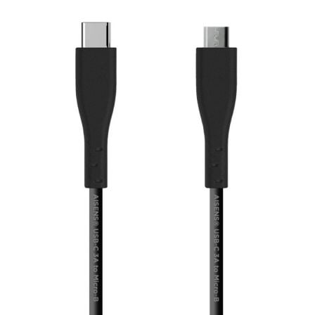 Cable USB 2.0 Tipo-C Aisens A107-0350/ USB Tipo-C Macho - MicroUSB/ Hasta 15W/ 60Mbps/ 2m/ Negro Cable USB 2.0 Tipo-C Aisens A107-0350/ USB Tipo-C Macho - MicroUSB/ Hasta 15W/ 60Mbps/ 2m/ Negro