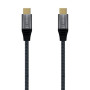 Cable USB 2.0 Tipo-C Aisens A107-0628 5A 100W/ USB Tipo-C Macho - USB Tipo-C Macho/ Hasta 100W/ 60Mbps/ 1m/ Gris
