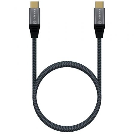 Cable USB 2.0 Tipo-C Aisens A107-0628 5A 100W/ USB Tipo-C Macho - USB Tipo-C Macho/ Hasta 100W/ 60Mbps/ 1m/ Gris Cable USB 2.0 Tipo-C Aisens A107-0628 5A 100W/ USB Tipo-C Macho - USB Tipo-C Macho/ Hasta 100W/ 60Mbps/ 1m/ Gris