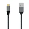 Cable USB 3.1 Tipo-C Aisens A107-0630/ USB Tipo-C Macho - USB Macho/ Hasta 27W/ 1250Mbps/ 50cm/ Gris