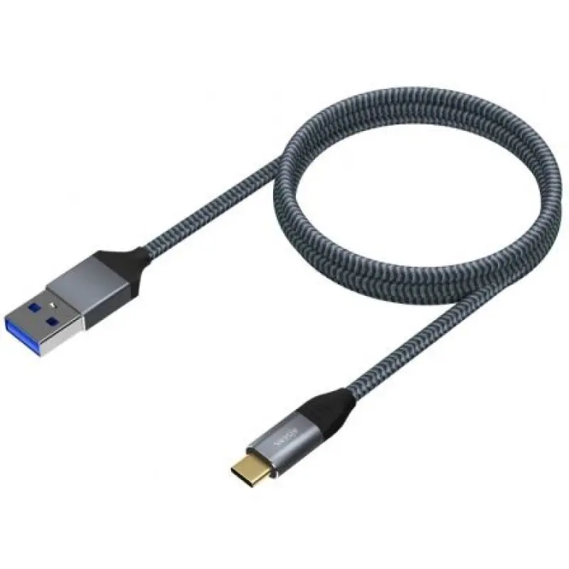 Cable USB 3.1 Tipo-C Aisens A107-0630/ USB Tipo-C Macho - USB Macho/ Hasta 27W/ 1250Mbps/ 50cm/ Gris Cable USB 3.1 Tipo-C Aisens A107-0630/ USB Tipo-C Macho - USB Macho/ Hasta 27W/ 1250Mbps/ 50cm/ Gris