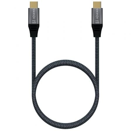 Cable USB 3.2 Tipo-C Aisens A107-0670 20GBPS 100W/ USB Tipo-C Macho - USB Tipo-C Macho/ Hasta 100W/ 2500Mbps/ 60cm/ Gris Cable USB 3.2 Tipo-C Aisens A107-0670 20GBPS 100W/ USB Tipo-C Macho - USB Tipo-C Macho/ Hasta 100W/ 2500Mbps/ 60cm/ Gris