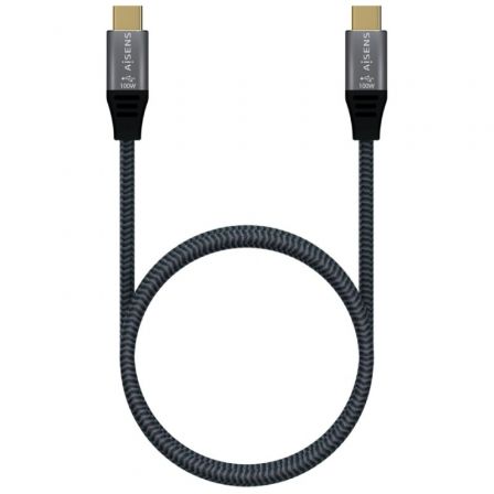 Cable USB 3.2 Tipo-C Aisens A107-0671 20GBPS 100W/ USB Tipo-C Macho - USB Tipo-C Macho/ Hasta 100W/ 2500Mbps/ 1m/ Gris Cable USB 3.2 Tipo-C Aisens A107-0671 20GBPS 100W/ USB Tipo-C Macho - USB Tipo-C Macho/ Hasta 100W/ 2500Mbps/ 1m/ Gris