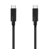 Cable USB 3.2 Tipo-C Aisens A107-0705 10GBPS 5A 100W/ USB Tipo-C Macho - USB Tipo-C Macho/ Hasta 100W/ 2500Mbps/ 3m/ Negro