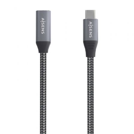 Cable Alargador USB 3.2 Aisens A107-0760/ USB Tipo-C Macho - USB Tipo-C Hembra/ Hasta 100W/ 20Gbps/ 50cm/ Gris Cable Alargador USB 3.2 Aisens A107-0760/ USB Tipo-C Macho - USB Tipo-C Hembra/ Hasta 100W/ 20Gbps/ 50cm/ Gris