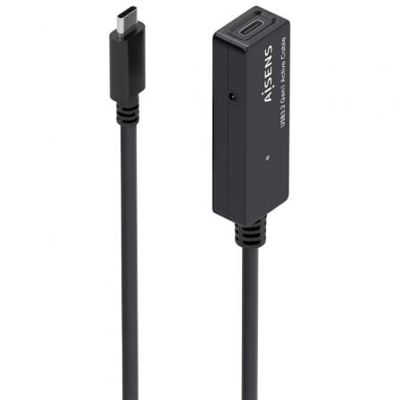Cable Alargador USB 3.2 con Amplificador Aisens A107-0869/ USB Tipo-C Macho - USB Tipo-C Hembra/ Hasta 100W/ 20Gbps/ 5m/ Negro Cable Alargador USB 3.2 con Amplificador Aisens A107-0869/ USB Tipo-C Macho - USB Tipo-C Hembra/ Hasta 100W/ 20Gbps/ 5m/ Negro