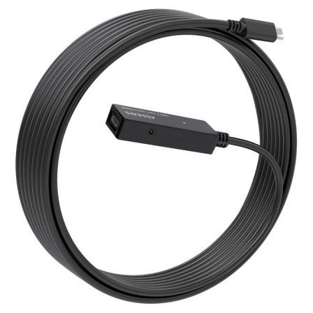 Cable Alargador USB 3.2 con Amplificador Aisens A107-0869/ USB Tipo-C Macho - USB Tipo-C Hembra/ Hasta 100W/ 20Gbps/ 5m/ Negro Cable Alargador USB 3.2 con Amplificador Aisens A107-0869/ USB Tipo-C Macho - USB Tipo-C Hembra/ Hasta 100W/ 20Gbps/ 5m/ Negro