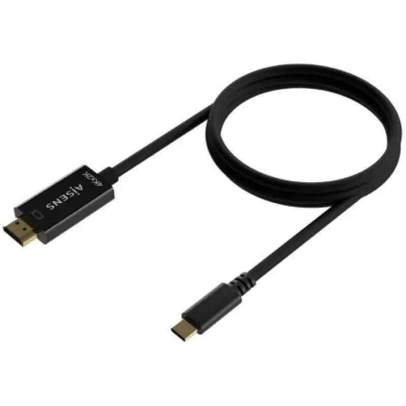 Cable Conversor HDMI 4K Aisens A109-0623/ USB Tipo-C Macho - HDMI Macho/ Hasta 27W/ 1250Mbps/ 80cm/ Negro Cable Conversor HDMI 4K Aisens A109-0623/ USB Tipo-C Macho - HDMI Macho/ Hasta 27W/ 1250Mbps/ 80cm/ Negro