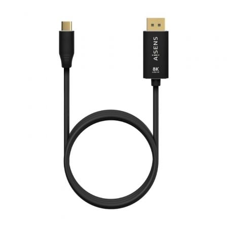 Cable Conversor DisplayPort 8K 60HZ Aisens A109-0687/ USB Tipo-C Macho - Displayport Macho/ Hasta 27W/ 1250Mbps/ 1.8m/ Negro Cable Conversor DisplayPort 8K 60HZ Aisens A109-0687/ USB Tipo-C Macho - Displayport Macho/ Hasta 27W/ 1250Mbps/ 1.8m/ Negro