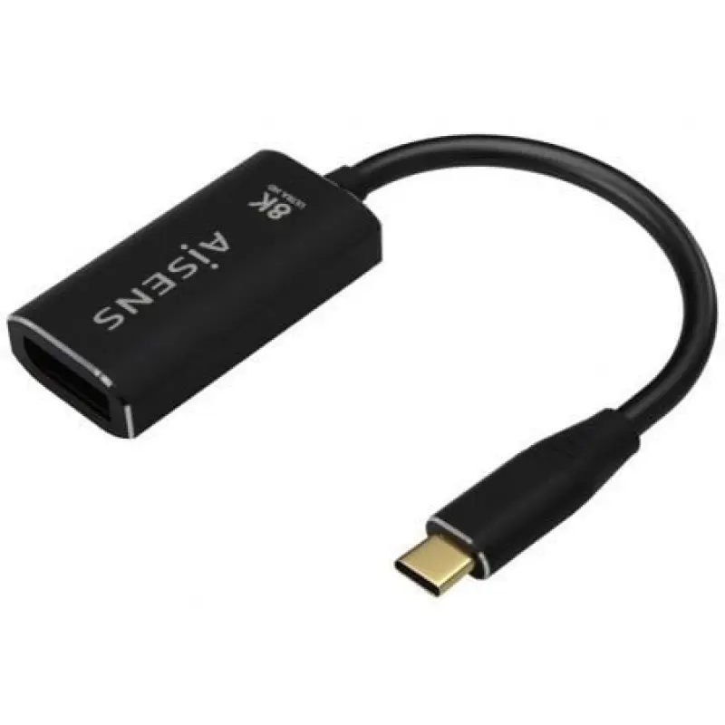 Conversor Aisens A109-0690/ USB Tipo-C Macho - DisplayPort Hembra/ Hasta 27W/ 1250Mbps/ 15cm/ Negro Conversor Aisens A109-0690/ USB Tipo-C Macho - DisplayPort Hembra/ Hasta 27W/ 1250Mbps/ 15cm/ Negro