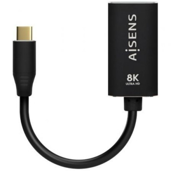 Conversor Aisens A109-0690/ USB Tipo-C Macho - DisplayPort Hembra/ Hasta 27W/ 1250Mbps/ 15cm/ Negro Conversor Aisens A109-0690/ USB Tipo-C Macho - DisplayPort Hembra/ Hasta 27W/ 1250Mbps/ 15cm/ Negro