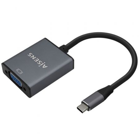Conversor Aisens A109-0691/ USB Tipo-C Macho - VGA Hembra/ Hasta 27W/ 1250Mbps/ 15cm/ Gris Conversor Aisens A109-0691/ USB Tipo-C Macho - VGA Hembra/ Hasta 27W/ 1250Mbps/ 15cm/ Gris