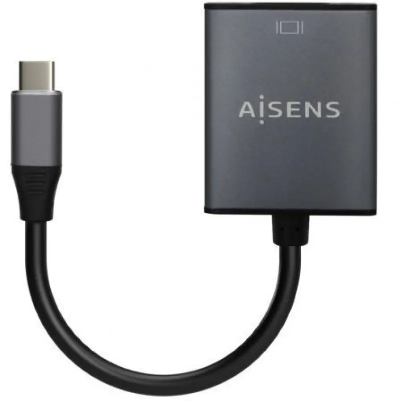 Conversor Aisens A109-0691/ USB Tipo-C Macho - VGA Hembra/ Hasta 27W/ 1250Mbps/ 15cm/ Gris Conversor Aisens A109-0691/ USB Tipo-C Macho - VGA Hembra/ Hasta 27W/ 1250Mbps/ 15cm/ Gris