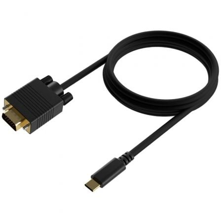 Cable Conversor Aisens A109-0693/ USB Tipo-C Macho - VGA Macho/ Hasta 27W/ 1250Mbps/ 1.8m/ Negro Cable Conversor Aisens A109-0693/ USB Tipo-C Macho - VGA Macho/ Hasta 27W/ 1250Mbps/ 1.8m/ Negro