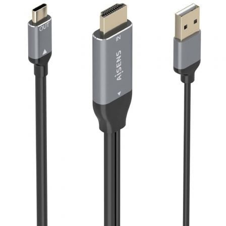Cable Conversor Aisens A109-0871/ HDMI Macho/ USB Macho - USB Tipo-C Macho/ 1.8m/ Negro Cable Conversor Aisens A109-0871/ HDMI Macho/ USB Macho - USB Tipo-C Macho/ 1.8m/ Negro