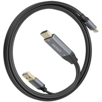 Cable Conversor Aisens A109-0871/ HDMI Macho/ USB Macho - USB Tipo-C Macho/ 1.8m/ Negro Cable Conversor Aisens A109-0871/ HDMI Macho/ USB Macho - USB Tipo-C Macho/ 1.8m/ Negro