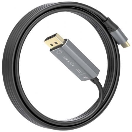 Cable Conversor Aisens A109-0880/ USB Tipo-C Macho - DisplayPort Macho/ 1.8m/ Negro Cable Conversor Aisens A109-0880/ USB Tipo-C Macho - DisplayPort Macho/ 1.8m/ Negro