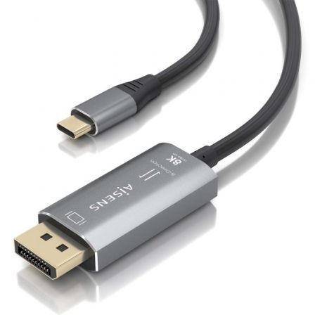 Cable Conversor Aisens A109-0880/ USB Tipo-C Macho - DisplayPort Macho/ 1.8m/ Negro Cable Conversor Aisens A109-0880/ USB Tipo-C Macho - DisplayPort Macho/ 1.8m/ Negro