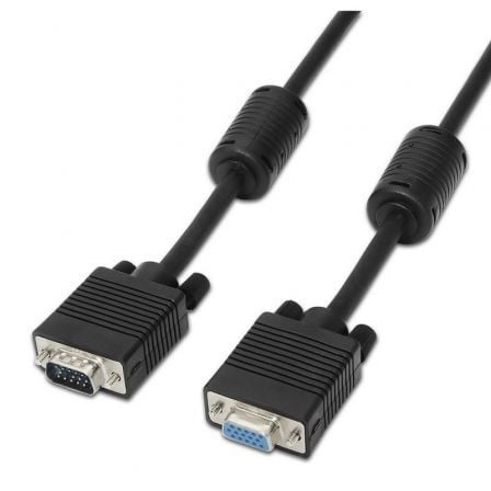 Cable Alargador SVGA Aisens A113-0078/ VGA Macho - VGA Hembra/ Hasta 3W/ 10Mbps/ 1.8m/ Negro Cable Alargador SVGA Aisens A113-0078/ VGA Macho - VGA Hembra/ Hasta 3W/ 10Mbps/ 1.8m/ Negro