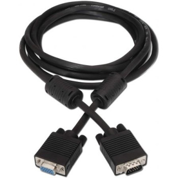 Cable Alargador SVGA Aisens A113-0078/ VGA Macho - VGA Hembra/ Hasta 3W/ 10Mbps/ 1.8m/ Negro Cable Alargador SVGA Aisens A113-0078/ VGA Macho - VGA Hembra/ Hasta 3W/ 10Mbps/ 1.8m/ Negro