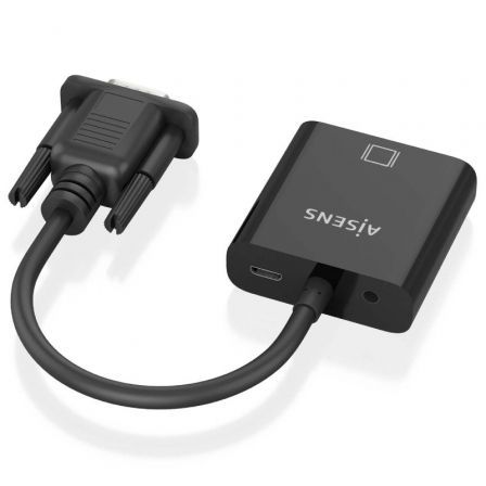 Cable Conversor Aisens A115-0873/ VGA Macho/ HDMI Hembra - Jack 3.5 Hembra - MicroUSB / 20cm/ Negro Cable Conversor Aisens A115-0873/ VGA Macho/ HDMI Hembra - Jack 3.5 Hembra - MicroUSB / 20cm/ Negro