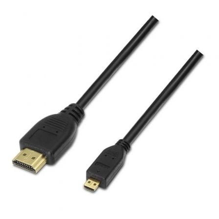 Cable Micro HDMI Aisens A119-0116/ HDMI Macho - Micro HDMI Macho/ Hasta 10W/ 720Mbps/ 80cm/ Negro Cable Micro HDMI Aisens A119-0116/ HDMI Macho - Micro HDMI Macho/ Hasta 10W/ 720Mbps/ 80cm/ Negro
