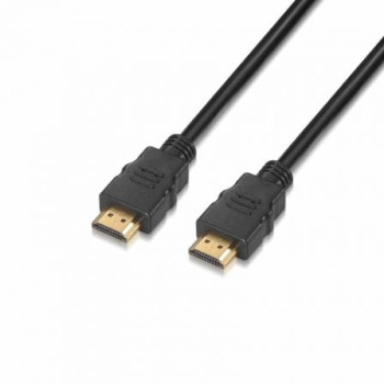 Cable HDMI 2.0 4K Aisens A120-0118/ HDMI Macho - HDMI Macho/ Hasta 10W/ 2250Mbps/ 50cm/ Certificado/ Negro