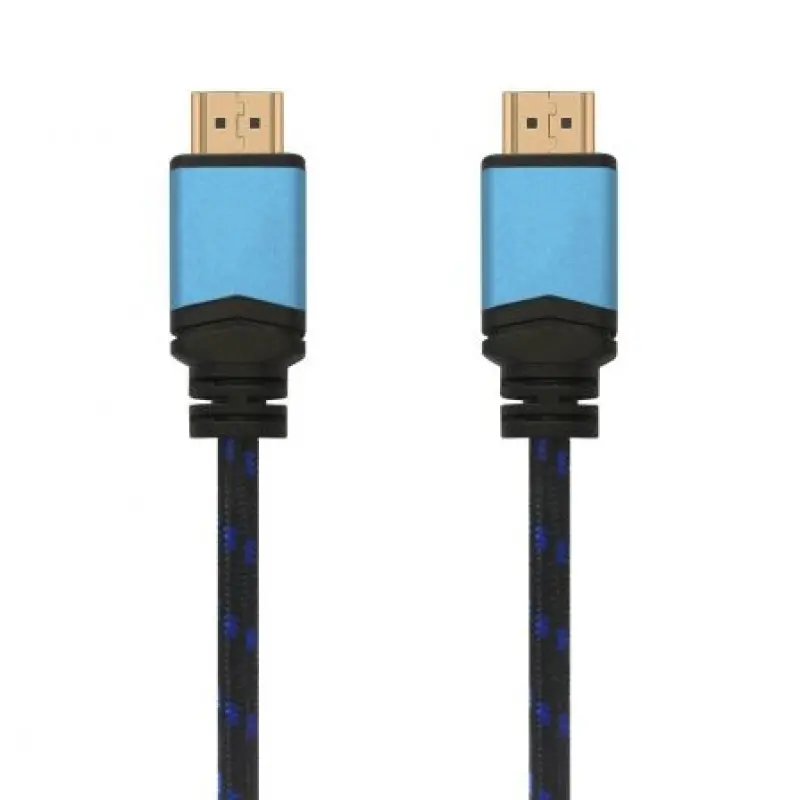 Cable HDMI 2.0 4K Aisens A120-0355/ HDMI Macho - HDMI Macho/ Hasta 10W/ 2250Mbps/ 50cm/ Negro y Azul Cable HDMI 2.0 4K Aisens A120-0355/ HDMI Macho - HDMI Macho/ Hasta 10W/ 2250Mbps/ 50cm/ Negro y Azul