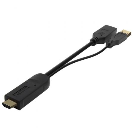 Cable Conversor 4K Aisens A122-0642/ HDMI Macho - DisplayPort Hembra - USB Macho/ Hasta 10W/ 2250Mbps/ 10cm + 10cm/ Negro Cable Conversor 4K Aisens A122-0642/ HDMI Macho - DisplayPort Hembra - USB Macho/ Hasta 10W/ 2250Mbps/ 10cm + 10cm/ Negro