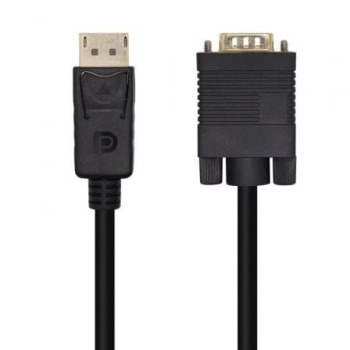 Cable Conversor Aisens A125-0462/ DisplayPort Macho - VGA Macho/ Hasta 5W/ 2300Mbps/ 3m/ Negro Cable Conversor Aisens A125-0462/ DisplayPort Macho - VGA Macho/ Hasta 5W/ 2300Mbps/ 3m/ Negro