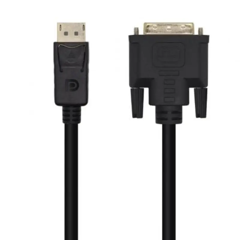 Cable Conversor Aisens A125-0463/ DisplayPort Macho - DVI Macho/ Hasta 5W/ 2300Mbps/ 3m/ Negro Cable Conversor Aisens A125-0463/ DisplayPort Macho - DVI Macho/ Hasta 5W/ 2300Mbps/ 3m/ Negro