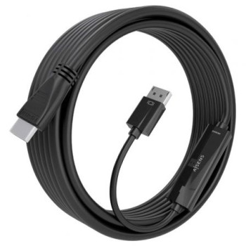 Cable Conversor Aisens A125-0896/ Displayport Macho - HDMI Macho/ 5m/ Negro Cable Conversor Aisens A125-0896/ Displayport Macho - HDMI Macho/ 5m/ Negro