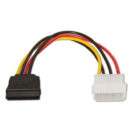 Cable Alimentación SATA Aisens A131-0158/ Molex 4 PIN Macho - SATA Hembra/ Hasta 54W/ 16cm Cable Alimentación SATA Aisens A131-0158/ Molex 4 PIN Macho - SATA Hembra/ Hasta 54W/ 16cm