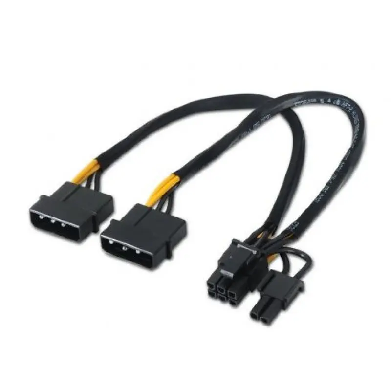 Cable Alimentación Tarjeta Gráfica Aisens A131-0165/ 2x Molex Macho - Molex 6+2 PIN Macho/ Hasta 54W/ 20cm Cable Alimentación Tarjeta Gráfica Aisens A131-0165/ 2x Molex Macho - Molex 6+2 PIN Macho/ Hasta 54W/ 20cm
