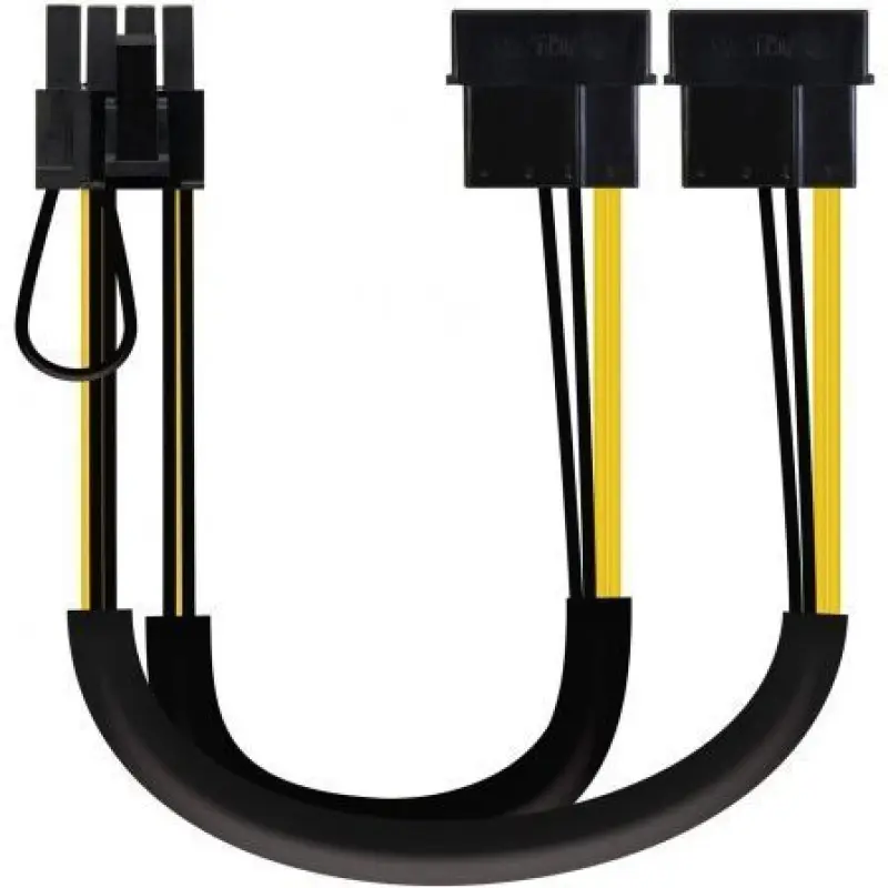 Cable Alimentación Tarjeta Gráfica Aisens A131-0165/ 2x Molex Macho - Molex 6+2 PIN Macho/ Hasta 54W/ 20cm Cable Alimentación Tarjeta Gráfica Aisens A131-0165/ 2x Molex Macho - Molex 6+2 PIN Macho/ Hasta 54W/ 20cm