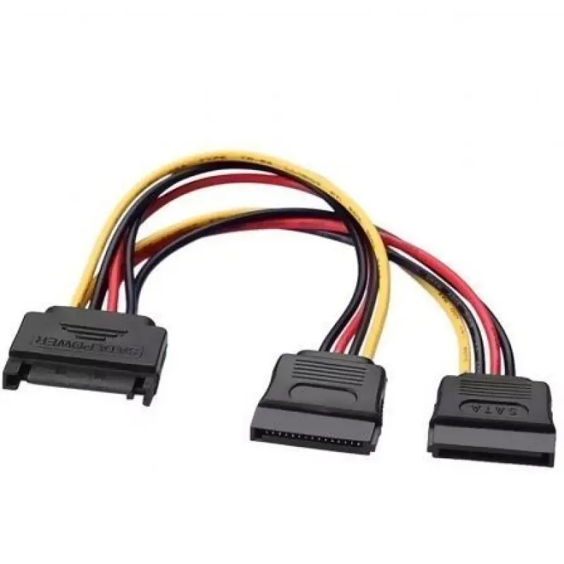 Cable Alimentación Aisens A131-0353/ SATA Macho - 2x SATA Hembra/ Hasta 54W/ 20cm/ Negro Cable Alimentación Aisens A131-0353/ SATA Macho - 2x SATA Hembra/ Hasta 54W/ 20cm/ Negro