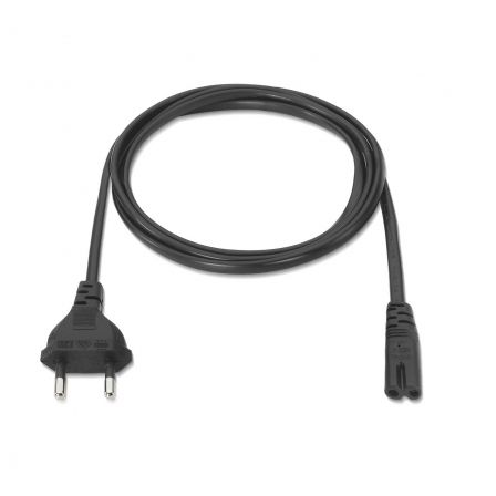 Cable Alimentación Forma 8 Aisens A132-0173/ CEE7/16 Macho - C7 Hembra/ Hasta 1500W/ 1.5m/ Negro Cable Alimentación Forma 8 Aisens A132-0173/ CEE7/16 Macho - C7 Hembra/ Hasta 1500W/ 1.5m/ Negro