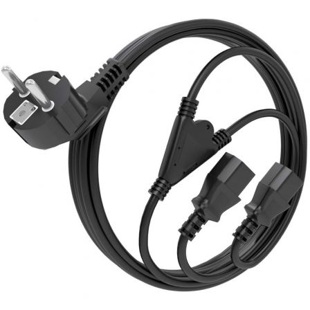 Cable Alimentación CPU Aisens A132-0864/ CEE7 Macho - 2x C13 Hembra/ 1.8m/ Negro Cable Alimentación CPU Aisens A132-0864/ CEE7 Macho - 2x C13 Hembra/ 1.8m/ Negro