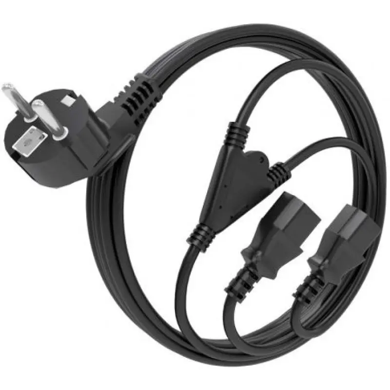 Cable Alimentación CPU Aisens A132-0865/ CEE7 Macho - 2x C13 Hembra/ 3m/ Negro Cable Alimentación CPU Aisens A132-0865/ CEE7 Macho - 2x C13 Hembra/ 3m/ Negro