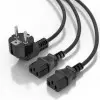 Cable Alimentación CPU Aisens A132-0865/ CEE7 Macho - 2x C13 Hembra/ 3m/ Negro Cable Alimentación CPU Aisens A132-0865/ CEE7 Macho - 2x C13 Hembra/ 3m/ Negro