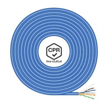 Bobina de Cable RJ45 UTP AWG24 LSZH CPR Dca Aisens A135-0662 Cat.6/ 100m/ Azul Bobina de Cable RJ45 UTP AWG24 LSZH CPR Dca Aisens A135-0662 Cat.6/ 100m/ Azul